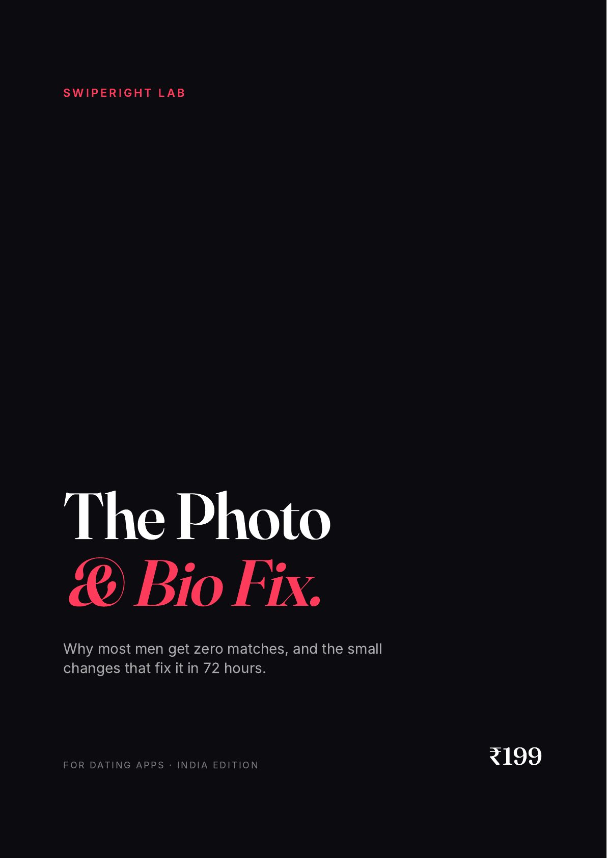 The Bumble Profile Fix, front cover.